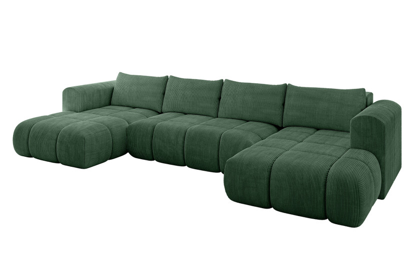 Narożnik uniwersalny z funkcją spania CLOUD-U 405x185x90 cm Zielony 725147