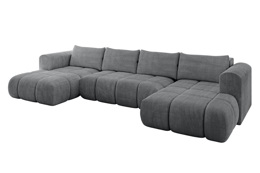 Narożnik uniwersalny z funkcją spania CLOUD-U 405x185x90cm Ciemny szary 725136
