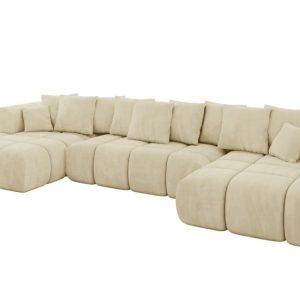 Narożnik uniwersalny z funkcją spania CLOUD-U-v1 405x185x90 cm Beżowy 725150 Narożnik uniwersalny z funkcją spania CLOUD-U-v1 405x185x90 cm Beżowy 725150