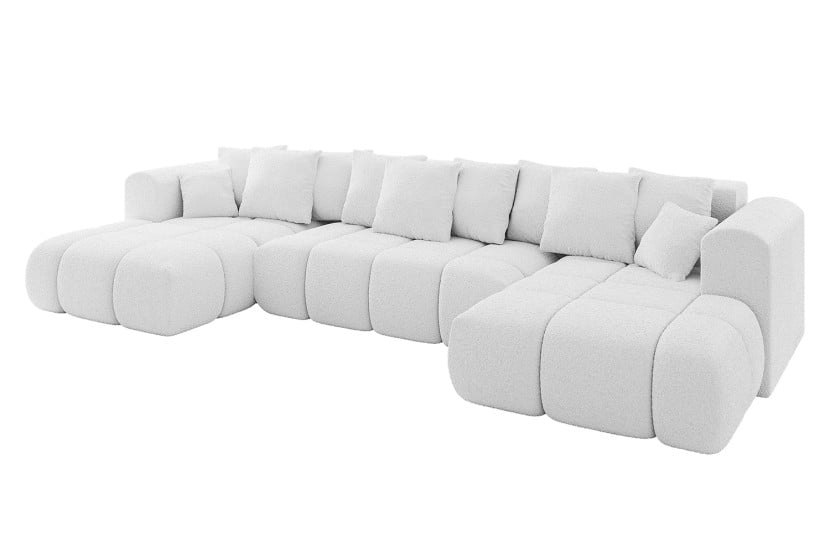 Narożnik uniwersalny z funkcją spania CLOUD-U-v1 405x185x90 cm Biały 725125