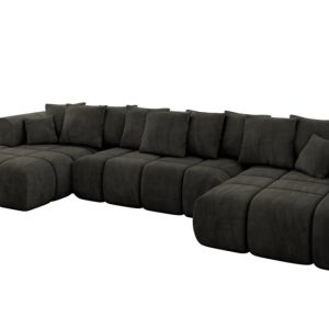 Narożnik uniwersalny z funkcją spania CLOUD-U-v1 405x185x90 cm Czarny 725128 Narożnik uniwersalny z funkcją spania CLOUD-U-v1 405x185x90 cm Czarny 725128
