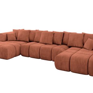 Narożnik uniwersalny z funkcją spania CLOUD-U-v1 405x185x90 cm Morelowy 725151 Narożnik uniwersalny z funkcją spania CLOUD-U-v1 405x185x90 cm Morelowy 725151