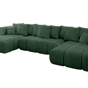 Narożnik uniwersalny z funkcją spania CLOUD-U-v1 405x185x90 cm Zielony 726594 Narożnik uniwersalny z funkcją spania CLOUD-U-v1 405x185x90 cm Zielony 726594