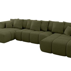 Narożnik uniwersalny z funkcją spania CLOUD-U-v1 405x185x90 cm Zielony 725162 Narożnik uniwersalny z funkcją spania CLOUD-U-v1 405x185x90 cm Zielony 725162