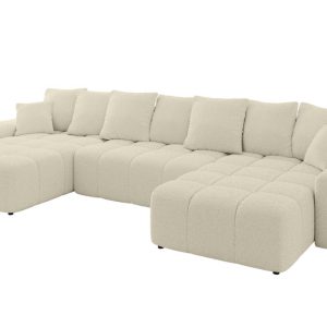 Narożnik uniwersalny z funkcją spania ENIL-U – 401x189x68 cm Beżowy 725131 Narożnik uniwersalny z funkcją spania ENIL-U – 401x189x68 cm Beżowy 725131