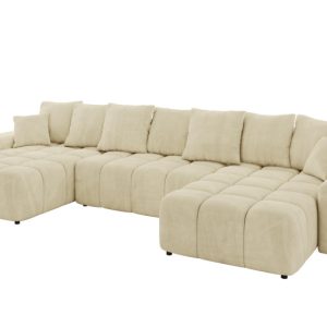 Narożnik uniwersalny z funkcją spania ENIL-U – 401x189x68 cm Beżowy 725089 Narożnik uniwersalny z funkcją spania ENIL-U – 401x189x68 cm Beżowy 725089