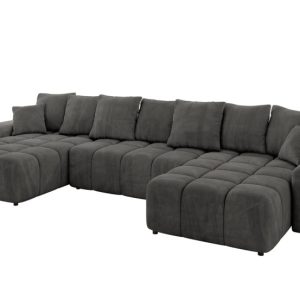 Narożnik uniwersalny z funkcją spania ENIL-U – 401x189x68 cm Ciemny szary 725189 Narożnik uniwersalny z funkcją spania ENIL-U – 401x189x68 cm Ciemny szary 725189