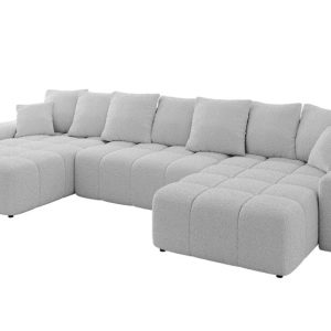 Narożnik uniwersalny z funkcją spania ENIL-U – 401x189x68 cm Jasny szary 725158 Narożnik uniwersalny z funkcją spania ENIL-U – 401x189x68 cm Jasny szary 725158