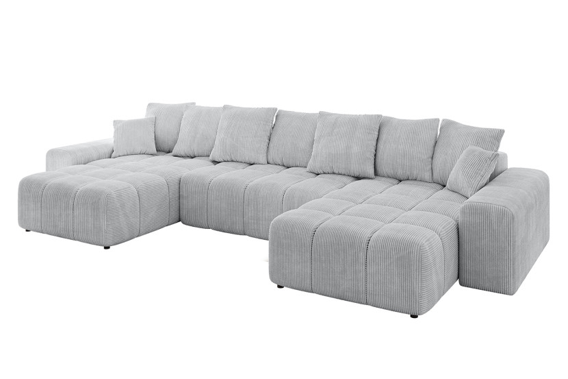 Narożnik uniwersalny z funkcją spania ENIL-U - 401x189x68 cm Szary 726614