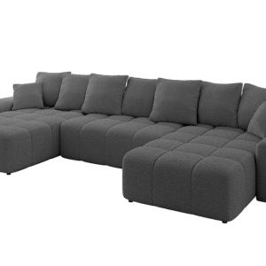 Narożnik uniwersalny z funkcją spania ENIL-U – 401x189x68 cm Szary 725114 Narożnik uniwersalny z funkcją spania ENIL-U – 401x189x68 cm Szary 725114