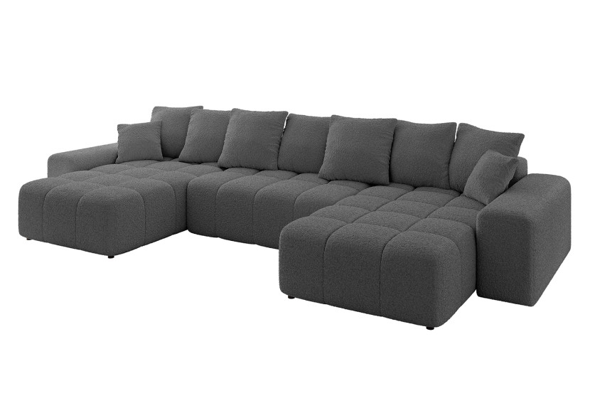Narożnik uniwersalny z funkcją spania ENIL-U - 401x189x68 cm Szary 725114
