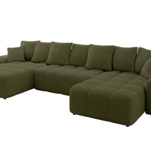 Narożnik uniwersalny z funkcją spania ENIL-U – 401x189x68 cm Zielony 725138 Narożnik uniwersalny z funkcją spania ENIL-U – 401x189x68 cm Zielony 725138