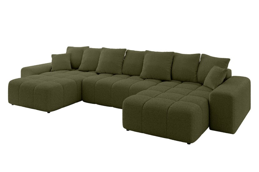 Narożnik uniwersalny z funkcją spania ENIL-U - 401x189x68 cm Zielony 725138