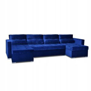 Narożnik Varius BIG rozkładany spania Family meble niebieski 229066