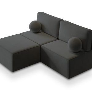 NAROŻNIK VARNA M z funkcją spania Czarny 650083