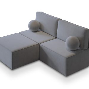 NAROŻNIK VARNA M z funkcją spania Szary 650038