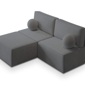 NAROŻNIK VARNA P z funkcją spania Szary 650190