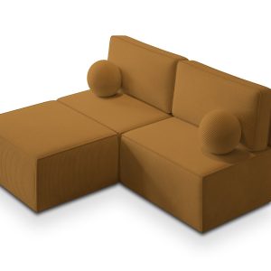 NAROŻNIK VARNA P z funkcją spania Żółty 650217