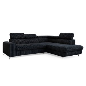 Narożnik VELISS z funkcją spania Czarny 926056 Narożnik VELISS z funkcją spania Czarny 926056