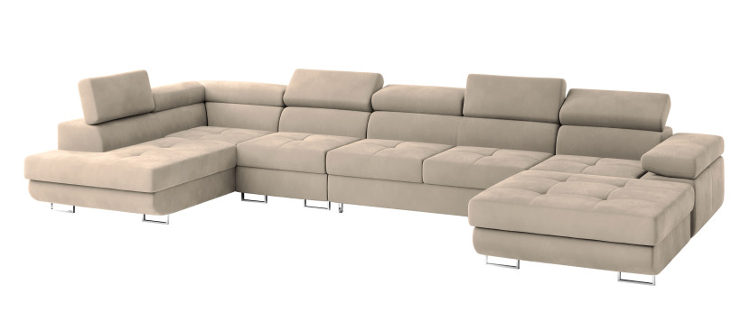 Narożnik VELORA L-S z funkcją spania ecru 720481