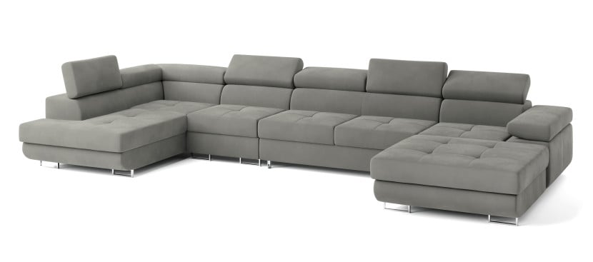 Narożnik VELORA L-S z funkcją spania Szary 720373