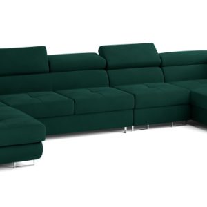 Narożnik VELORA R-S z funkcją spania Zielony 720351