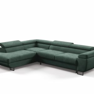 Narożnik VERTIGO z boucle ciemnej zieleni AB09 Lewa 355776 Narożnik VERTIGO z boucle ciemnej zieleni AB09 Lewa 355776