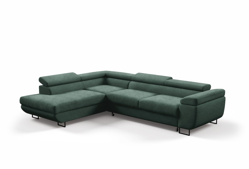 Narożnik VERTIGO z boucle ciemnej zieleni AB09 Lewa 355776