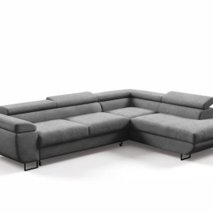 Narożnik VERTIGO z miękką tkaniną boucle szarym / AB07 Prawa 355778 Narożnik VERTIGO z miękką tkaniną boucle szarym / AB07 Prawa 355778