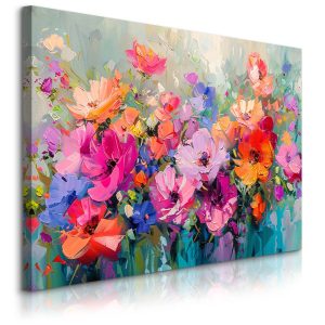 Obraz Abstrakcyjne Kolorowe Polne Kwiaty 90x60cm 648544 Obraz Abstrakcyjne Kolorowe Polne Kwiaty 90x60cm 648544