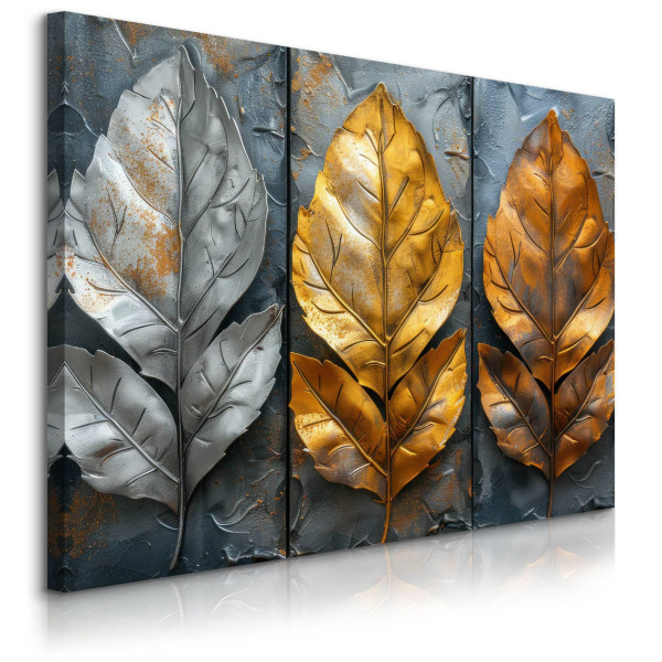 Obraz Abstrakcyjne Liście W Stylu Glamour 120x80cm 648546
