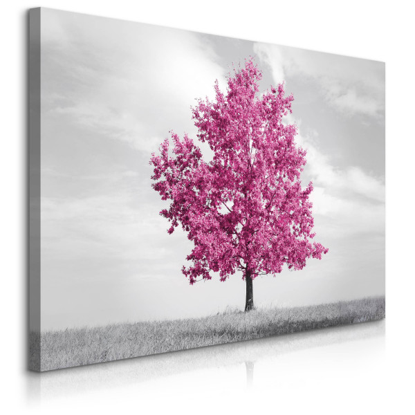 Obraz Abstrakcyjne Różowe Drzewo 100x70cm 648097