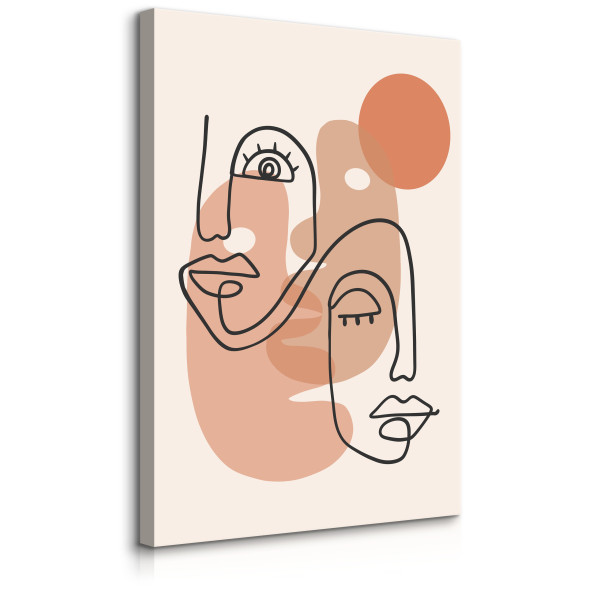 Obraz Abstrakcyjne Twarze W Stylu Boho 50x70cm 343024