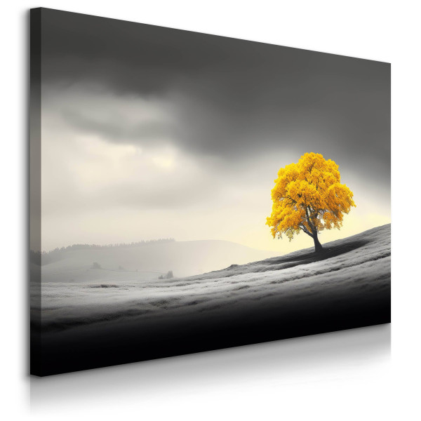 Obraz Abstrakcyjne Żółte Drzewo 70x50cm 648131
