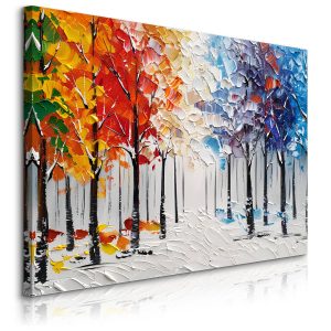 Obraz Abstrakcyjny Barwny Las 100x70cm 650709 Obraz Abstrakcyjny Barwny Las 100x70cm 650709