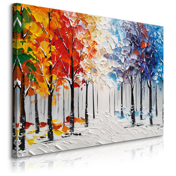 Obraz Abstrakcyjny Barwny Las 100x70cm 650709