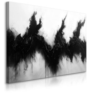 Obraz Abstrakcyjny Czarny Dym 120x80cm 752171
