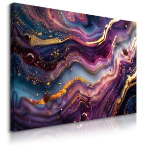 Obraz Abstrakcyjny Fioletowy Marmur 40x30cm 343495