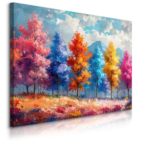 Obraz Abstrakcyjny Kolorowy Las 30x20cm 650726