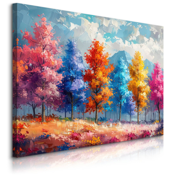 Obraz Abstrakcyjny Kolorowy Las 70x50cm 650819