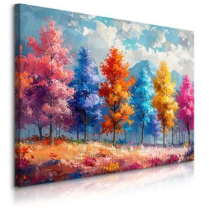 Obraz Abstrakcyjny Kolorowy Las 90x60cm 650760 Obraz Abstrakcyjny Kolorowy Las 90x60cm 650760