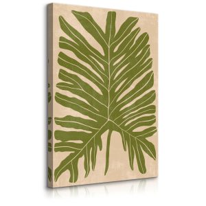 Obraz Abstrakcyjny Liść Styl Boho 50x70cm 341479 Obraz Abstrakcyjny Liść Styl Boho 50x70cm 341479