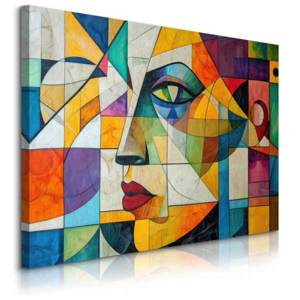 Obraz Abstrakcyjny Portret Kobiety Kubizm 100x70cm 650675