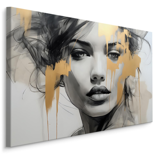 Obraz Abstrakcyjny Portret Kobiety W Stylu Glamour 100x70cm 124533