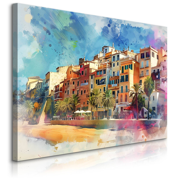 Obraz Akwarelowe Wybrzeże Amalfi 70x50cm 647583