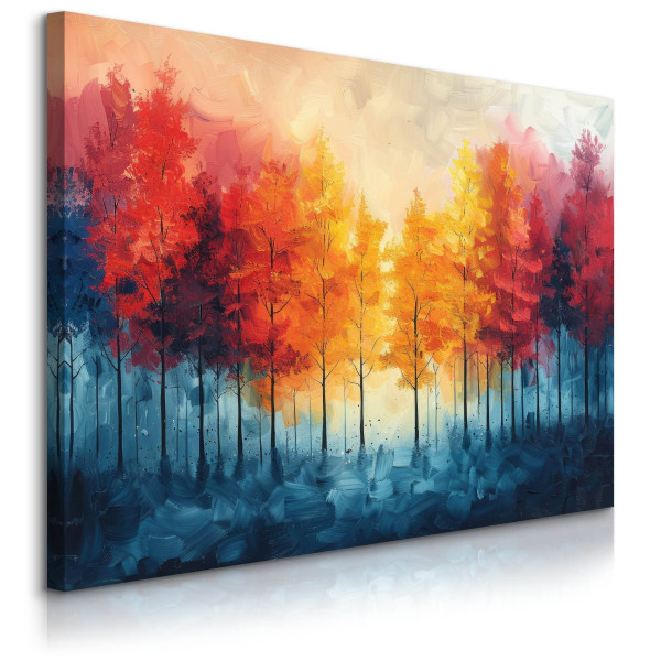 Obraz Akwarelowy Jesienny Las 120x80cm 651396