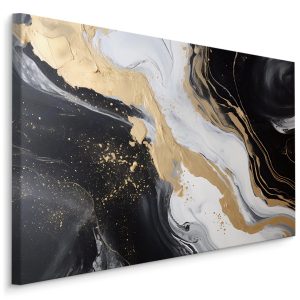 Obraz Artystyczny Marmur Z Elementami Złota 30x20cm 123607
