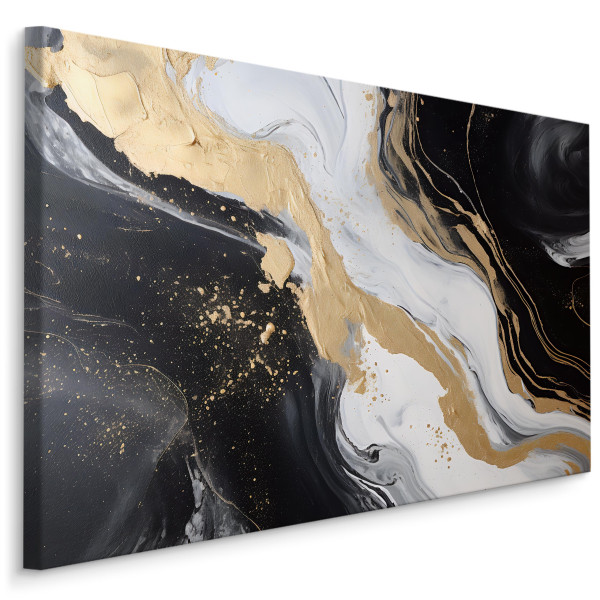 Obraz Artystyczny Marmur Z Elementami Złota 90x60cm 123609