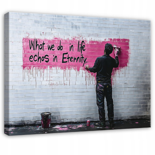 Obraz Banksy Abstrakcja Szary Do Salonu Sypialni Kuchni Na Płótnie 100X70 575833