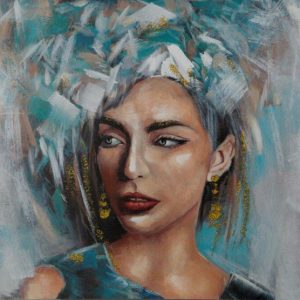 Obraz BELLE 80×120 cm – portret kobiety na płótnie 722715